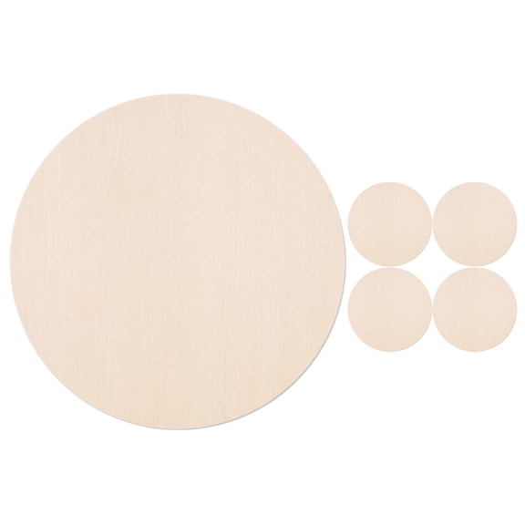 USHOBE 5Pcs Woodturning Blanks for Diy Crafts and Outdoor Scenes 13.8X13.8X0.1In