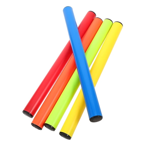 USHOBE 5pcs Track and Field Relay Baton, Multicolor Plastic Sports Baton