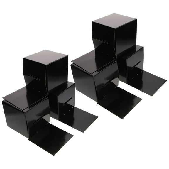 USHOBE 6Pcs Cards Paper Box in Black for Wedding and Birthday Parties 11.8x5.9x5.9in