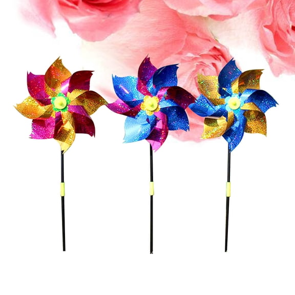 USHOBE Durable Plastic Pinwheel Assorted Colors Easy to Use Party and Garden Decor