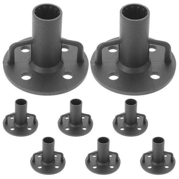USHOBE Camping Tent Pole Base Black Nylon Enhanced Ground Grip 8Pcs
