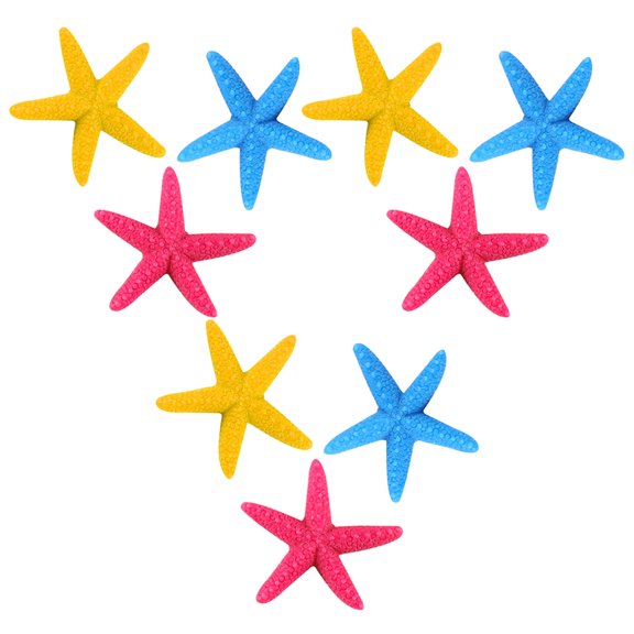 USHOBE 9Pcs Resin Starfish Fish Tank Decorations Ocean Themed Aquarium Figurines Home Decor