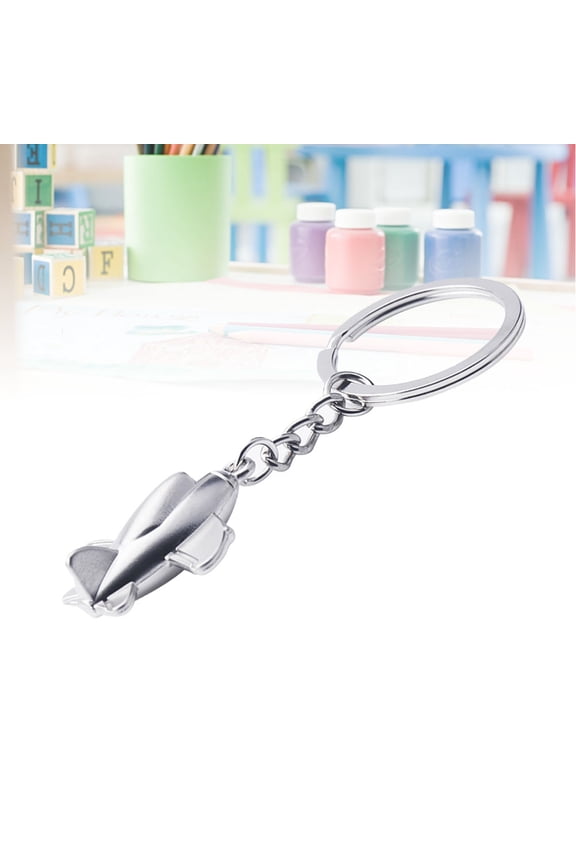 Airplane Keyring Chain 1Pack Metal Mini Aircraft Keychain Silver Bag Pendant Cute Any Occasion