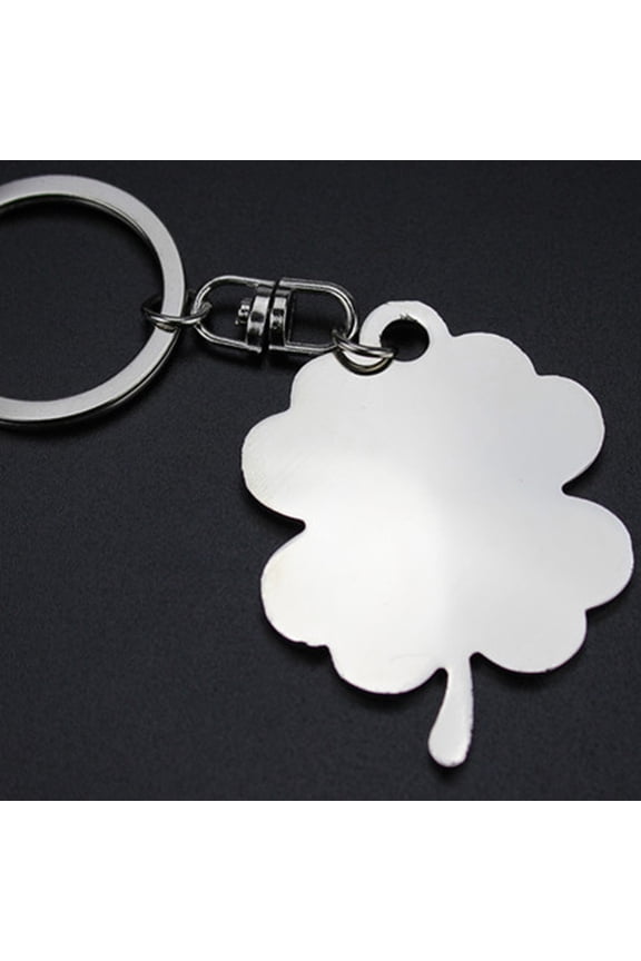 5Pcs Lightweight Alloy Four Leaf Key Holders Light Green for Key Organization
