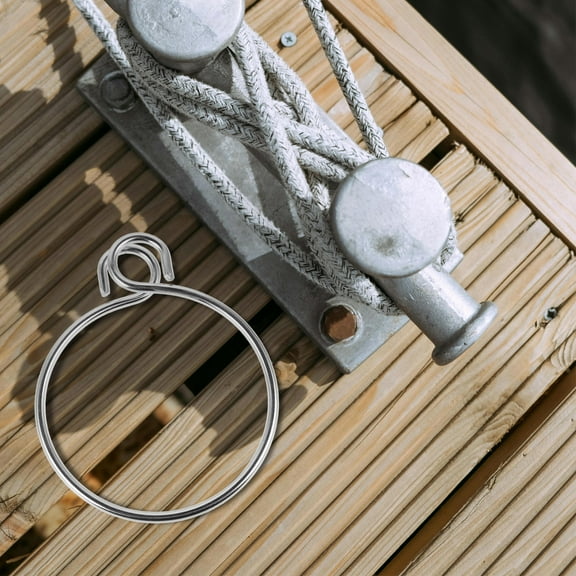 USHOBE Anchor Ring 1Pack Silver For Yacht Boat Marine Anchoring 11.8X5.3X0.5in