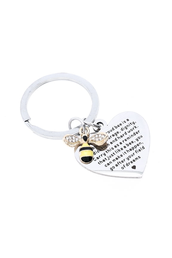 Bee Keycain 1Pack Pendant for Teachers Day present and Everyday Use Accessory