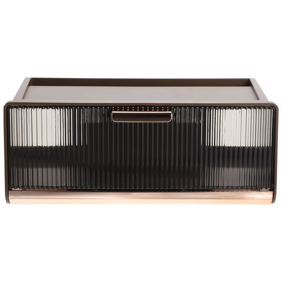 USHOBE Light Brown Wall Mounted Router Storage Box with Cable Organizer