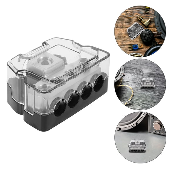 USHOBE Car Audio Amplifier Power Wire Distribution Block with Fused Car Audio Ground Splitter