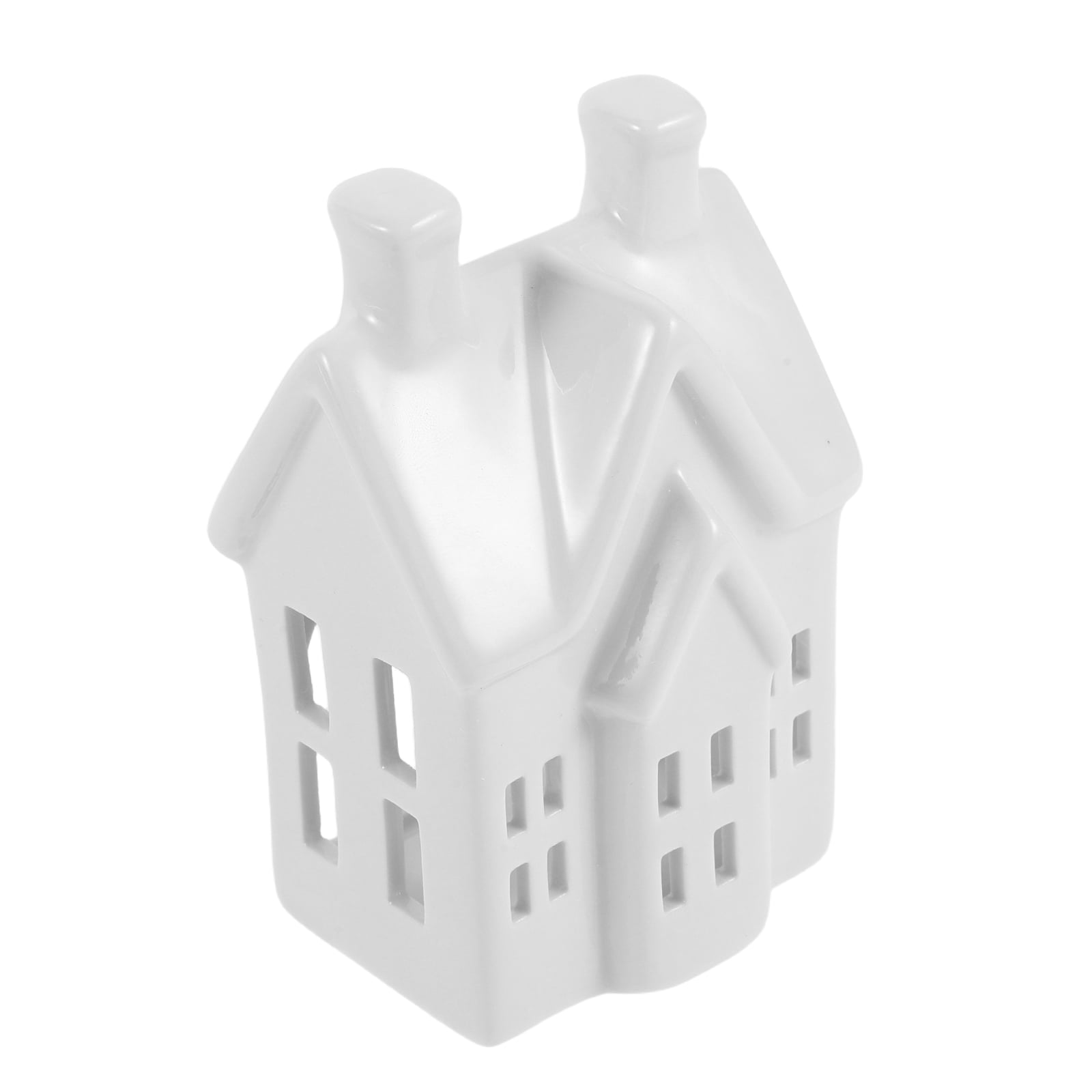 USHOBE Ceramic Hollowed House Candle Holder Decorative Tealight Stand ...