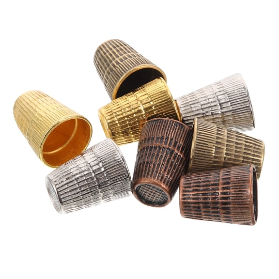 USHOBE Copper Finger Protectors for Women Artisans in Sewing Tools 8Pcs
