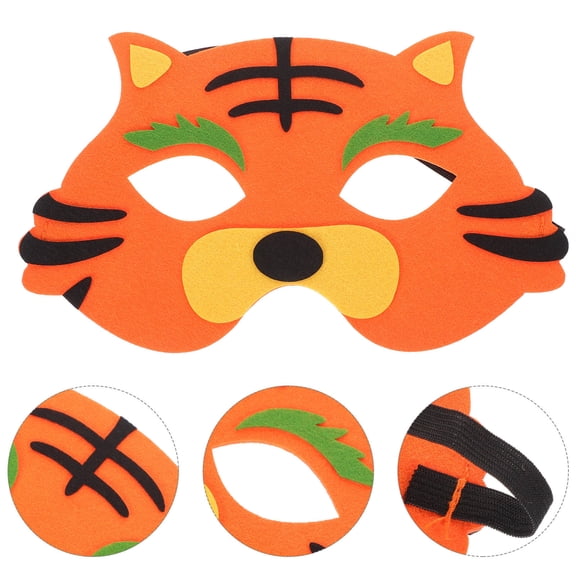 USHOBE Felt Tiger Costume , Realistic Animal Face for Cosplay Masquerade Party Prop, 1 Set