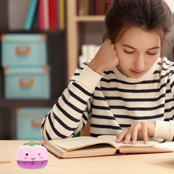 USHOBE Countdown Timer 1Pcs Abs Material Compact Design for Study Work Cooking Baking Alarm Reminder Mechanical