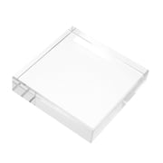 USHOBE Crystal Paperweight Clear Glass Block Elegant Decorative Square for Desktop Use