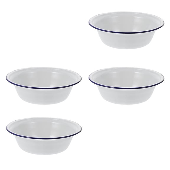 USHOBE Household Items Enamelware 4Pcs 7.9in Diameter 2.4in Height