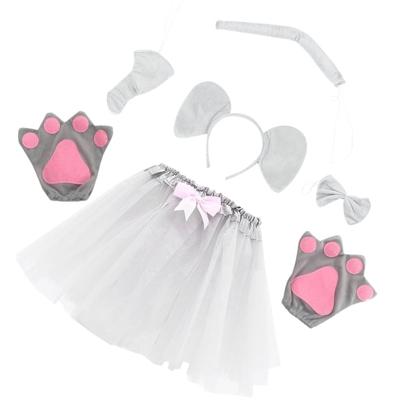 USHOBE Animal Headband and Tail Set Assorted Color Durable for Party and Stage Decor