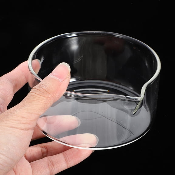 USHOBE Glass Crystallization Dish for Laboratory Use Transparent Heat Resistant with Round Mixing Design