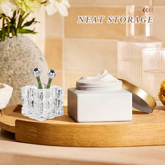 USHOBE Glass Dappen Dish Transparent for Acrylic Nails Storage and Liquid Monomer Holder