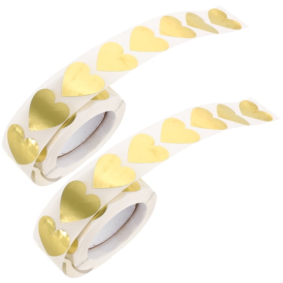 USHOBE Golden Circular Seal Stickers for Wedding Envelope Labeling and Packaging