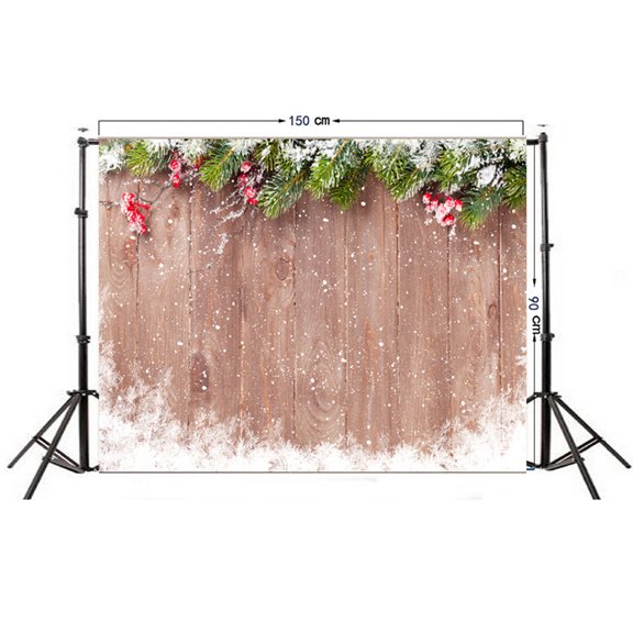 USHOBE High Resolution Christmas Backdrop 3D Photo Background for Home Studio and Party Photography