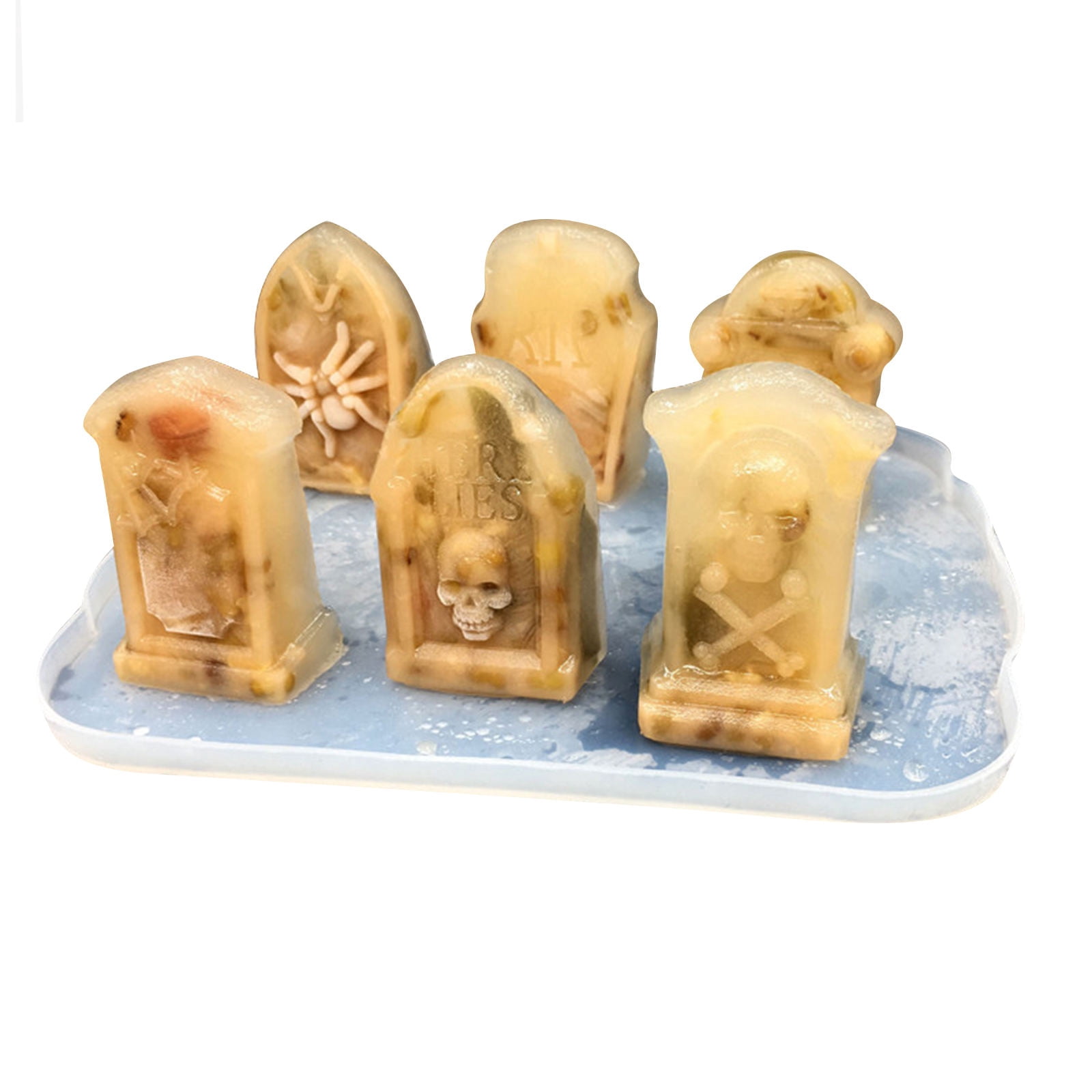 USHOBE Coffin Ice Cube Tray Blue Silicone for Cake and Mousse Making ...