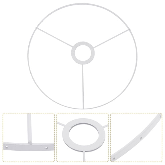 USHOBE Vintage Style White Iron Lampshade Ring for DIY Home and Restaurant Lighting