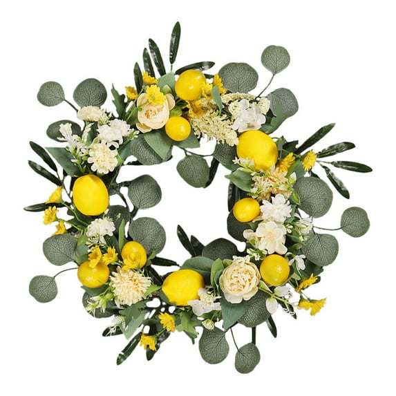 USHOBE Lemon Garland for Decoration Assorted Color 17.68X17.68X3.14in 1PC