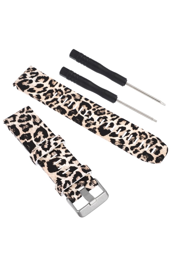 1Pc Skin Friendly Leopard Silicone Watch Band Sturdy Comfortable for Sports and Formal Attire