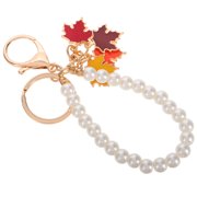 USHOBE Autumn Charm Maple Leaf Keychain Multicolor Pendant for Decoration