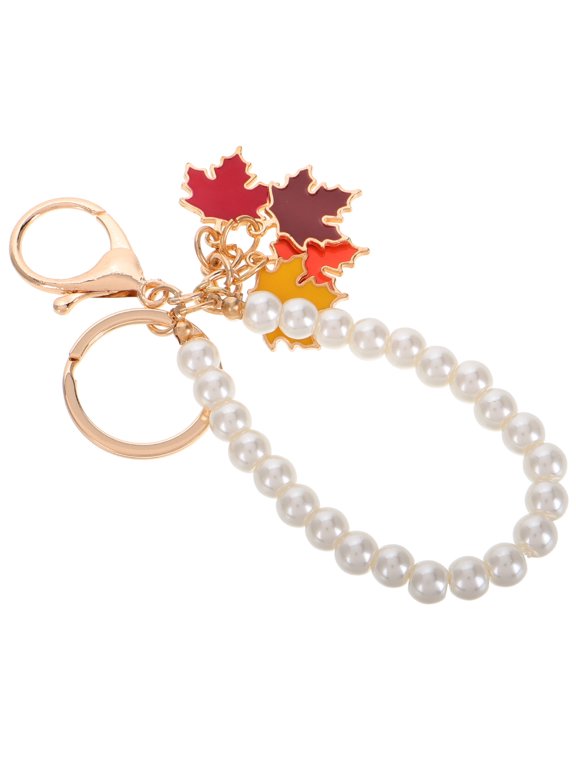 Autumn Charm Maple Leaf Keychain Multicolor Pendant for Decoration