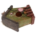 Rustic Garden Features USHOBE Outdoor Hanging Resin Birdhouse, Green Rustic Garden Bird House ...