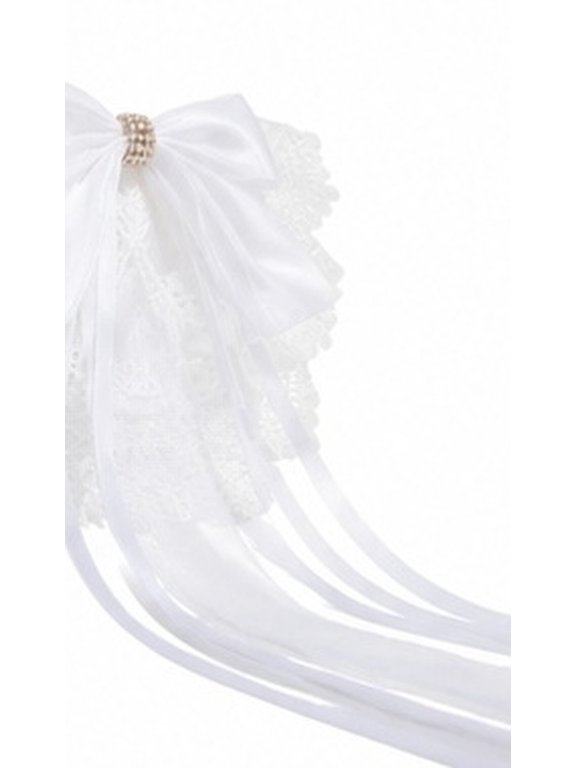 Lolita Oversize White Lace Bow Hair Clip for Party and Decor