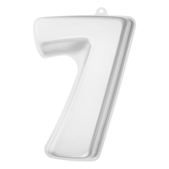 USHOBE Plated Silver Aluminum Alloy Number Cake Pan for Baking Nonstick Mold with Smooth Surface for Easy Release
