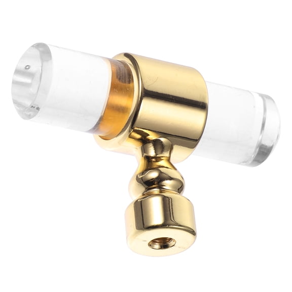 USHOBE Clear Golden Acrylic Cabinet Handles Stylish Furniture Drawer Knobs