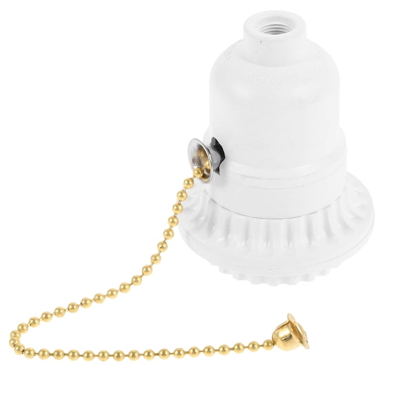 USHOBE Pull Chain Socket 1Pack DIY Compatibility Gold Office Household Lighting Fixture