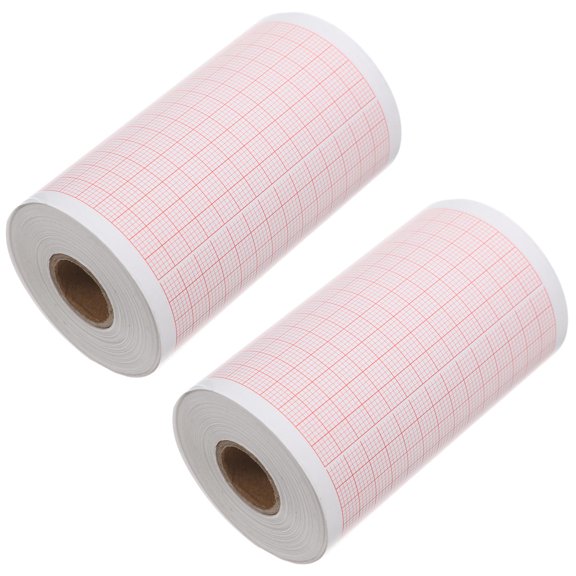 USHOBE Red Grid Electrocardiogram Chart Paper Roll for Clinics with Wide Compatibility and Easy Handling