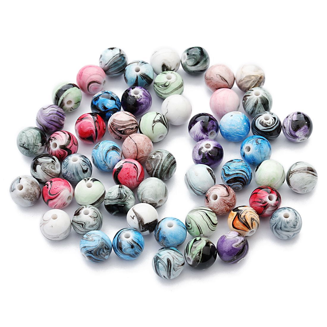 USHOBE Resin Beads Assorted Colors for DIY Bracelets Necklaces ...
