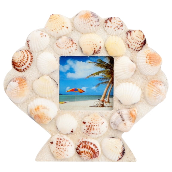 USHOBE Multi-Color Seashell Photo Frame for Home Decor and Creative Picture Display