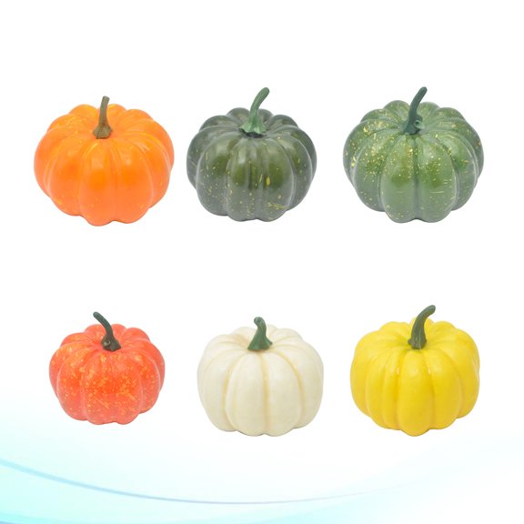 USHOBE 12 Pcs Artificial Faux Pumpkins, Round Simulation Pumpkin Photo Props for Photographers, Fall Harvest Table and Party Decor