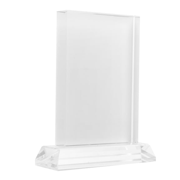 USHOBE Transparent Crystal Photo Frame for Sublimation Single Side DIY Plaque Home Office Decor