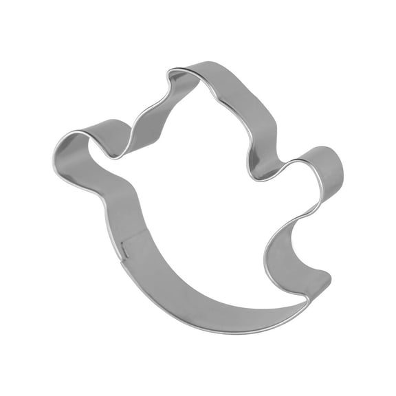 USHOBE 2-Pack Ghost Cookie Cutters, Stainless Steel Biscuit Fondant Molds for Cookie Baking, Pastry Kitchen Tools