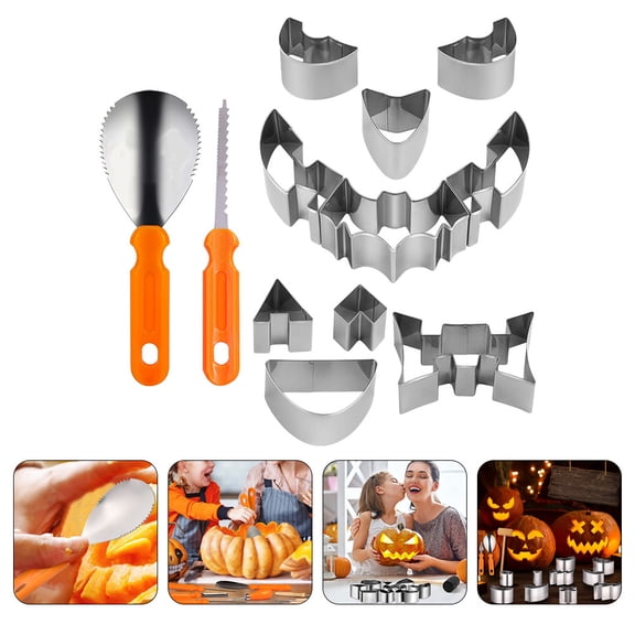 USHOBE Stainless Steel Pumpkin Sculpting Set Assorted Colors for Safe Baking