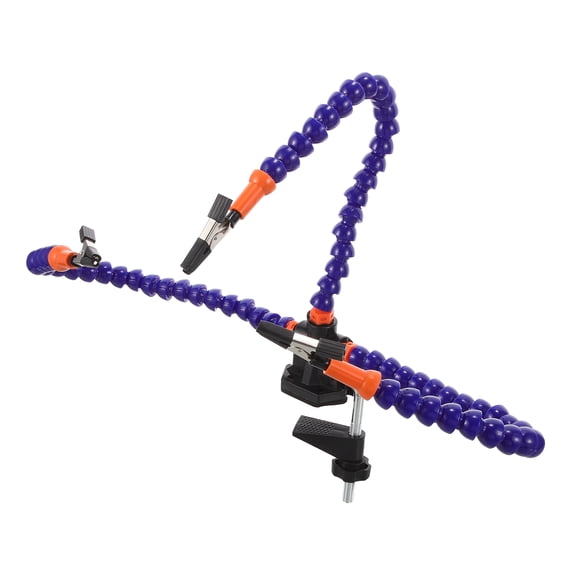 USHOBE Third Hand Soldering Set Blue Aluminum Alloy Welding Soldering Holder for Hobbyists