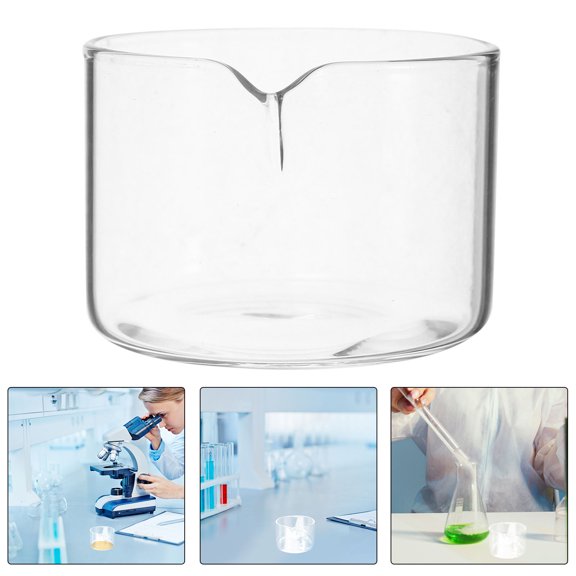 USHOBE Transparent Glass Crystallizing Dish Efficient for Laboratory Mixing and Stirring