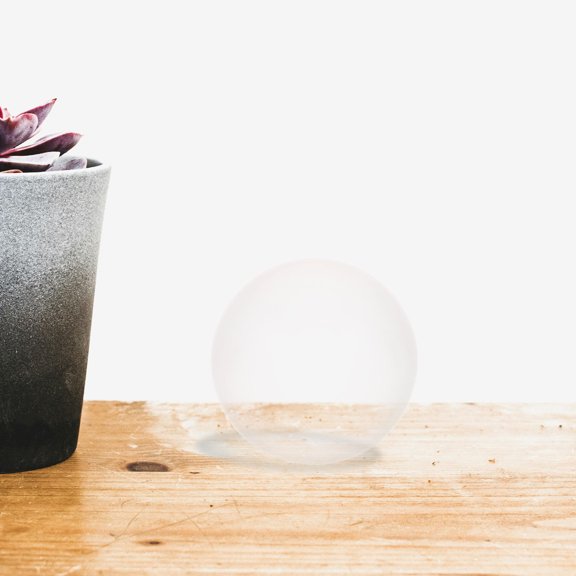 USHOBE Transparent Glass Orbs Decorative Balls for Home Stylish Clear Glass Sphere Accent