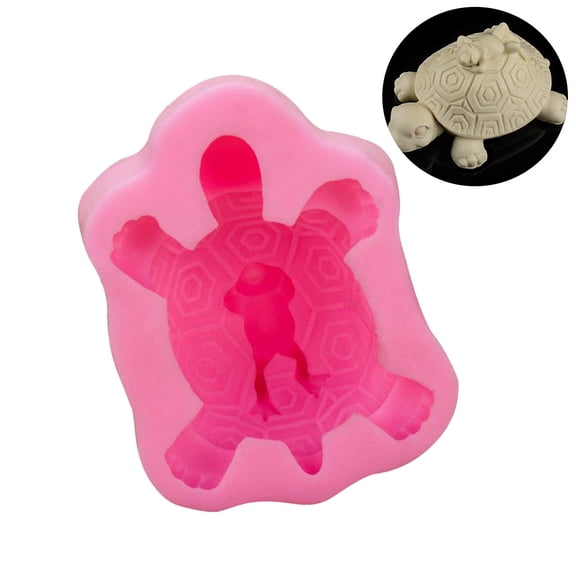 USHOBE Turtle Shape Pink Silicone Mold Non Toxic Non Stick for Baking Use