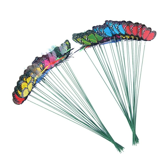 USHOBE Use 24Pcs PVC Dragonfly Shaped Stakes for Homeowners and Garden Enthusiasts