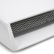USHOBE White ABS Car Hood Air Vent Scoop, Bonnet Air Intake Cover, Auto Exterior Trim Decoration Car Accessory, 1 Set