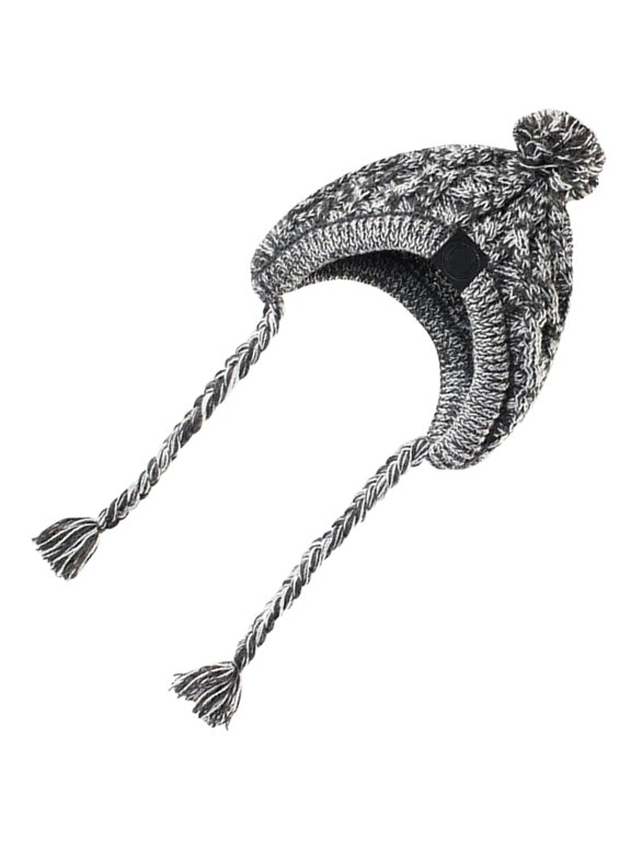 Warm Grey Pet Knitted Hat with Ear Holes for Medium and Small Dogs Winter Head Cover