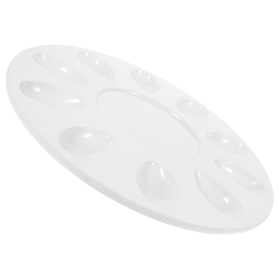 USHOBE White Storage Rack, Deviled Tray Holder for Refrigerator Storage, Party Serving and Presentation