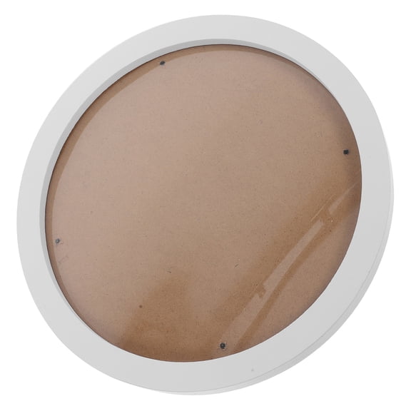 USHOBE White Round Wood Based Panel Photo Frame for Living Room Decor